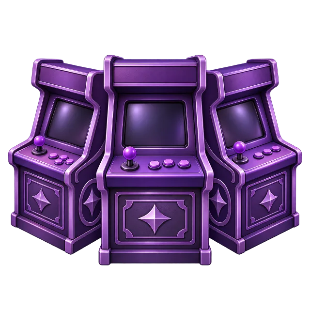 Three arcade machines